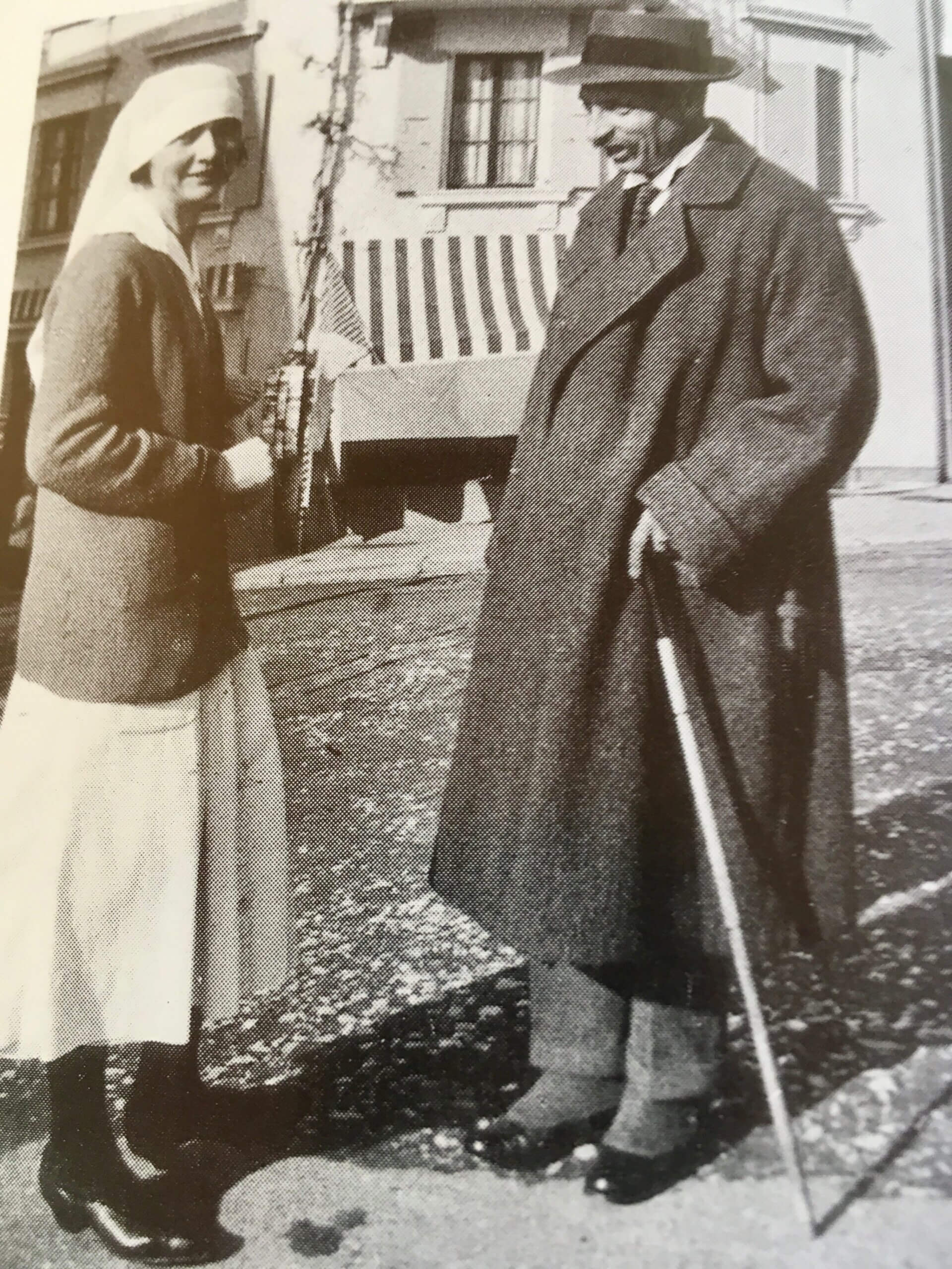 Rilke at Valmont next to a nun