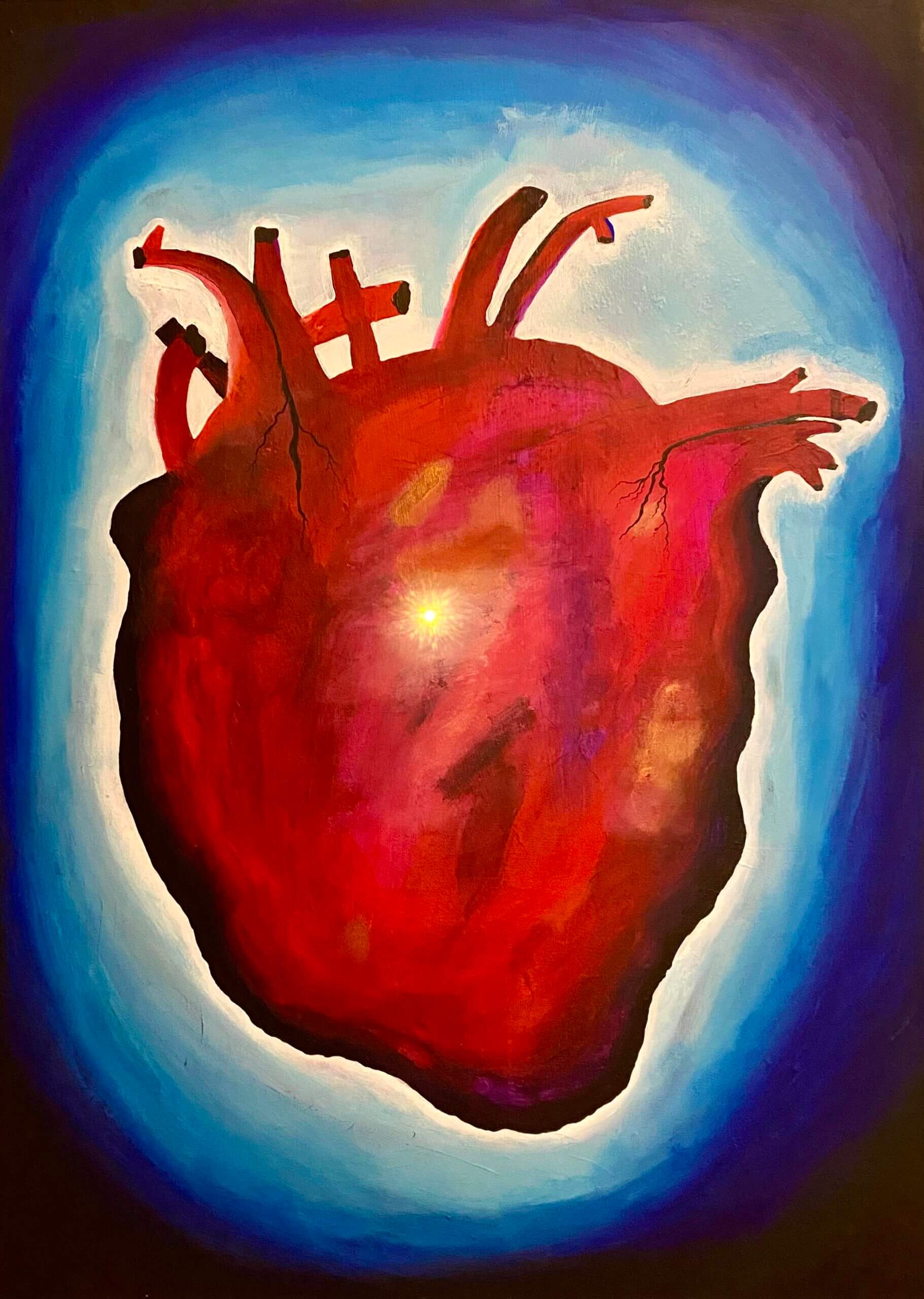 Painted image of a heart