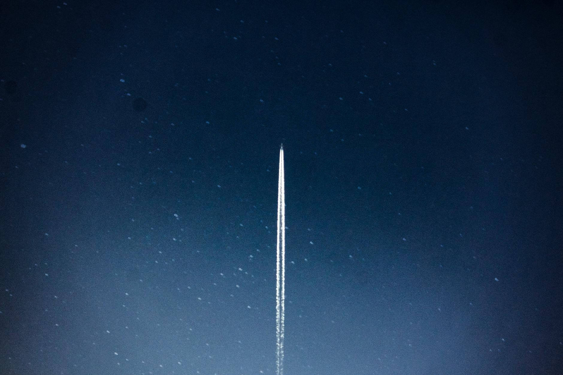 space shuttle launch during nighttime