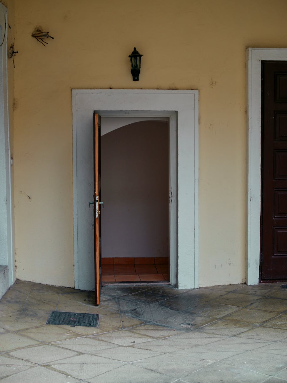 opened door to building